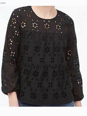 J.Crew Factory long sleeve blouse, EUC lined 100%Cotton